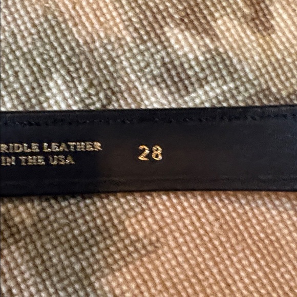 Equestrian Themed Black Leather Belt Size 28 - Picture 3 of 6